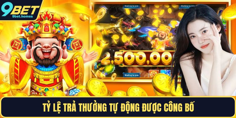 Tỷ lệ trả thưởng tự động được công bố